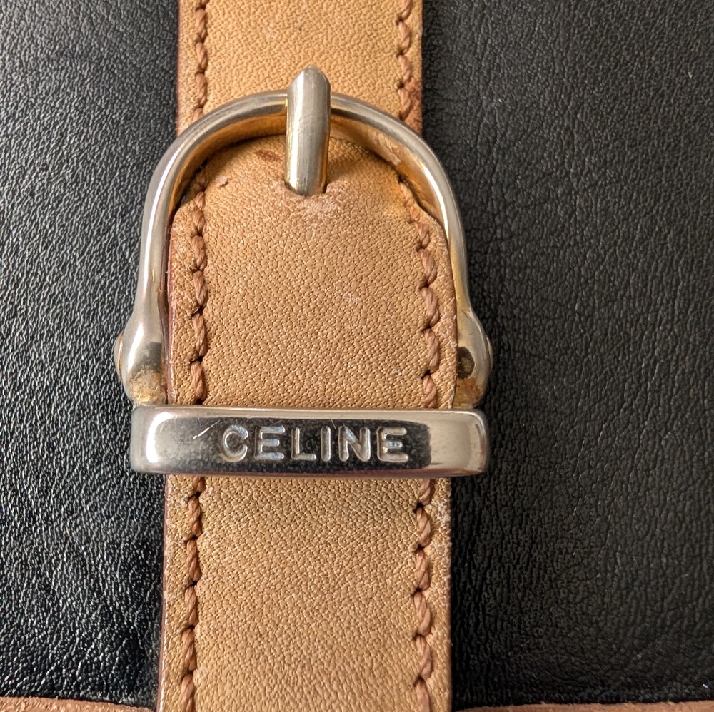 Celine Black and Tan Leather Crossbody Bag - Picture 13 of 16